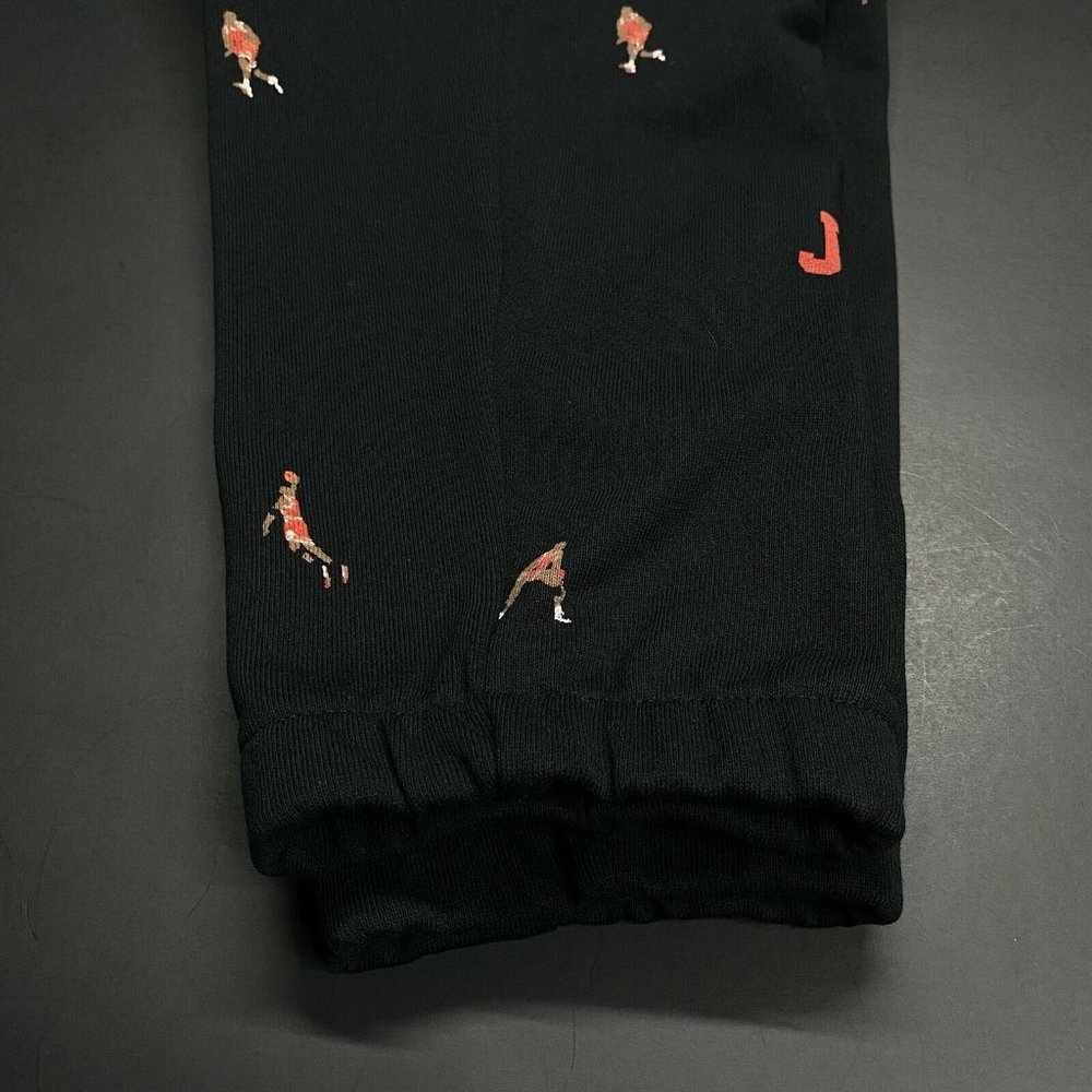 Nike Jordan Essentials AOP Fleece Joggers Black DH3519-010 Men's Sizes Vintage - Picture 5 of 9